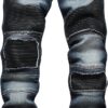 XIMXIMMTIAN Mens Slim Fit Jeans Stretch Ripped Biker Jeans for Men Fashion Straight Comfort Flex Waist Casual Denim Pants