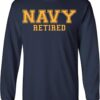 zerogravitee Navy Retired Gold Logo Long Sleeve