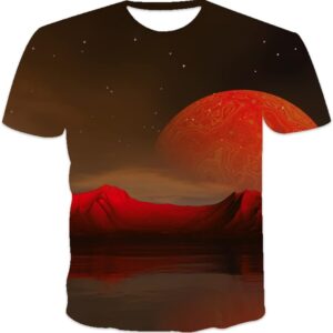 ZUIAI 3D Printed T-Shirt Sports Casual Men's Shirt Natural Landscape Short Sleeve Plus Size Short Sleeve