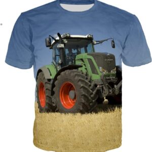 ZUIAI Men's Oversized 3D Print Car Tractor T Shirt Casual Streetwear Breathable Tops Short Sleeve