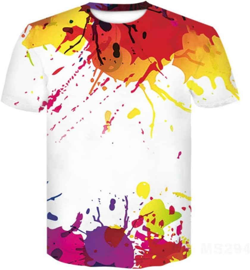 ZUIAI Men's T-Shirts 3D Printing Large Size Street Casual Loose Short Sleeve Personalized T Shirts